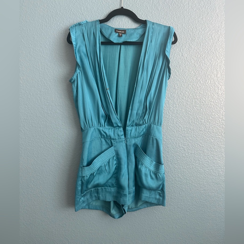 Bebe teal romper